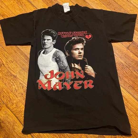 JOHN MAYER 2010 ツアーTシャツ 両面プリント Mサイズ Shirts | John Mayer World Tour Concert T Shirt 210 Battle